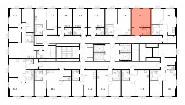 Квартира-студия, 27,2 м², 21/33 эт.