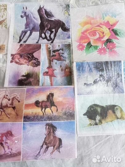 Рисовая бумага для декупажа и подарочные пакеты