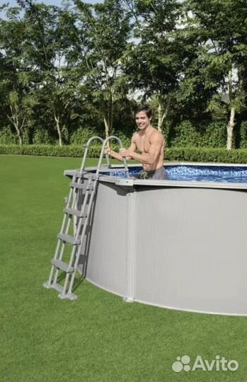 Бассейн каркасный (360х120см) стальной 56574