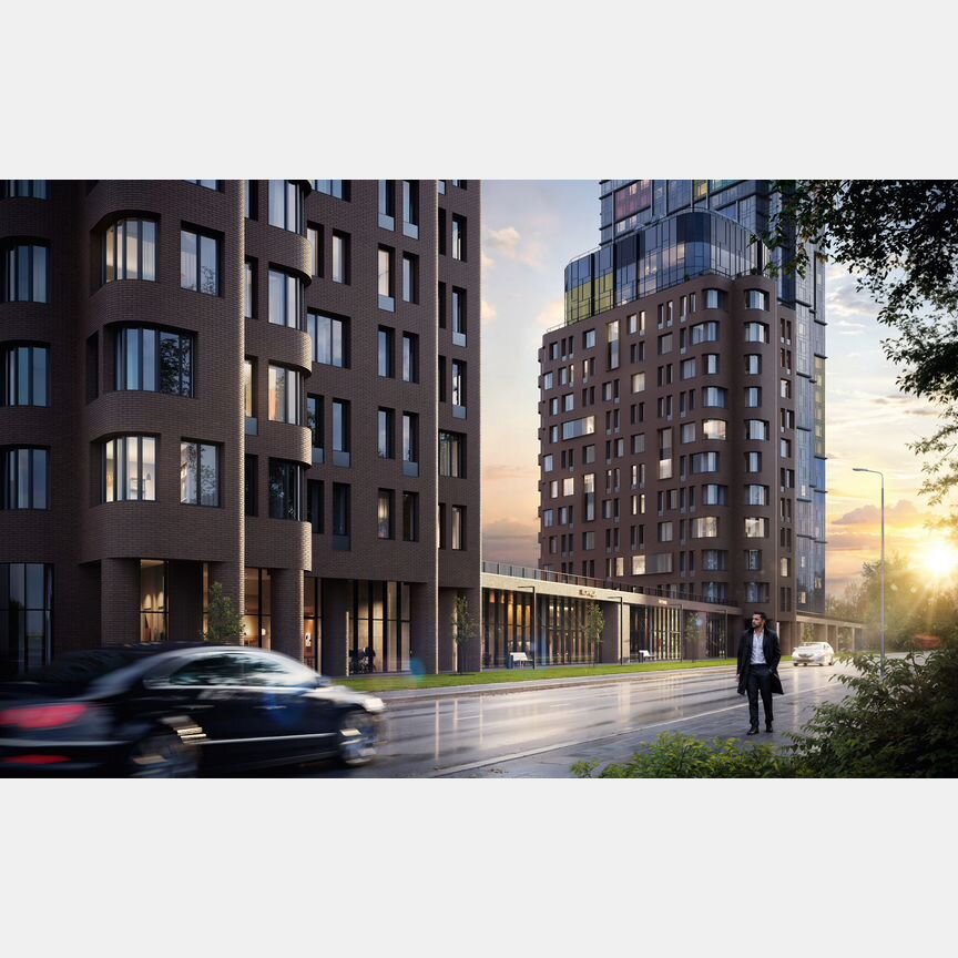 2-к. квартира, 51,2 м², 23/43 эт.