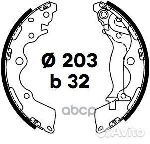 Колодки торм.бар.KIA picanto 17- (203x32) GF 4493