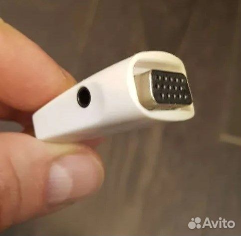 Hdmi VGA Переходник конвертер со звуком белый