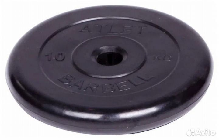 Диск для штанги блин обрезинен 10 кг 31мм