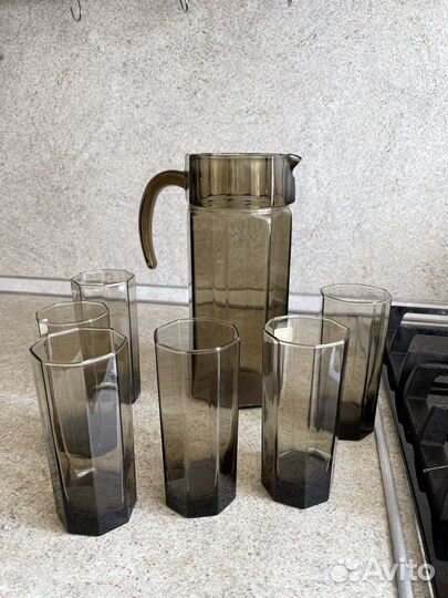Кувшин стаканы чашки чайник набор СССР винтаж
