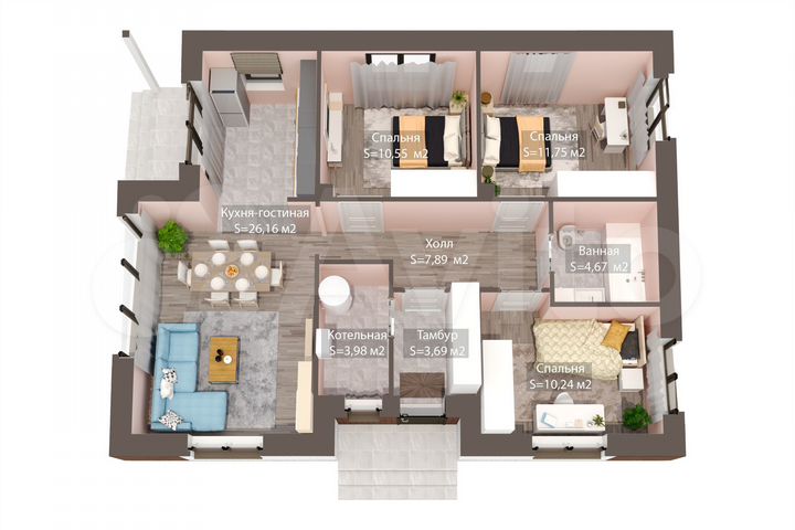 Дом 90 м² на участке 15,3 сот.