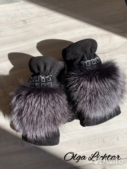 Варежки, митенки из норки