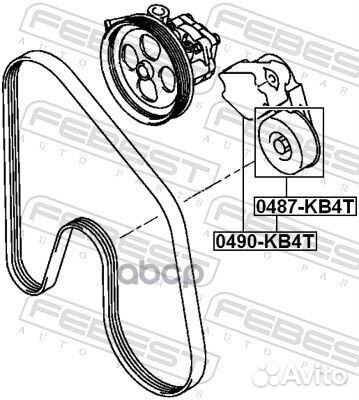 Ролик натяжной mitsubishi L200 05- 0487-KB4T 04