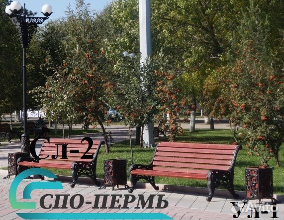 Скамейка парковая чугунная Сл2
