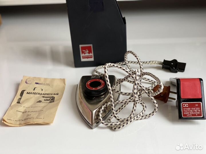 Утюг СССР малогабаритный Карачев