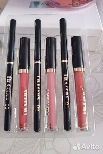 Набор помад матовых и карандашей для губ