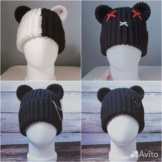 Шапка с ушками (в наличии)