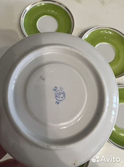 Блюдца СССР фарфор Пролетарий 5 шт