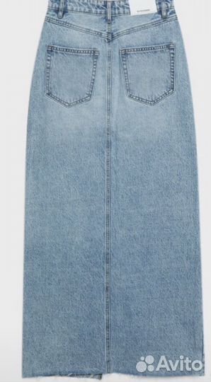 Джинсовая юбка с разрезом maxi, 36 размер