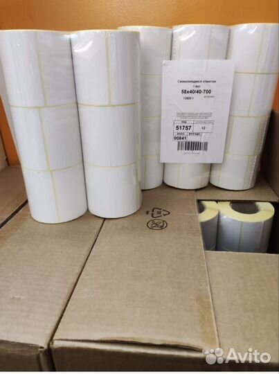 Термоэтикетки 58х60 400 штук рулон