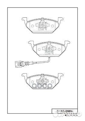 Колодки тормозные audi A3 '03-'09 1600,2000,A1