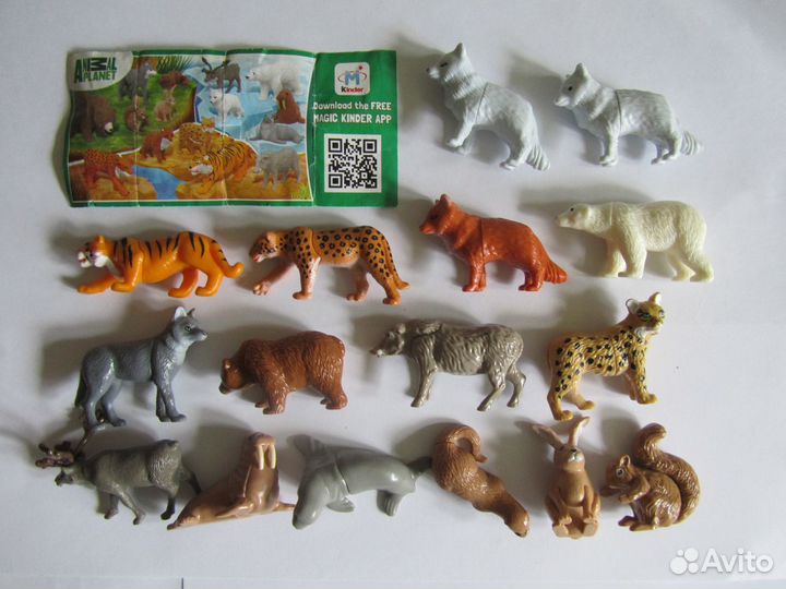 Разные животные из киндер и других производителей
