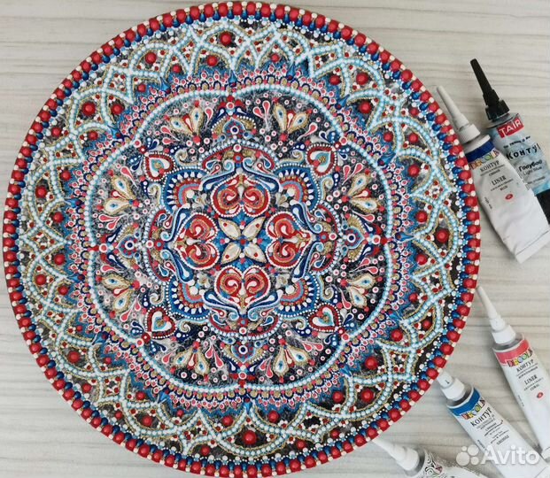 Тарелка декоративная, подарок ручной работы