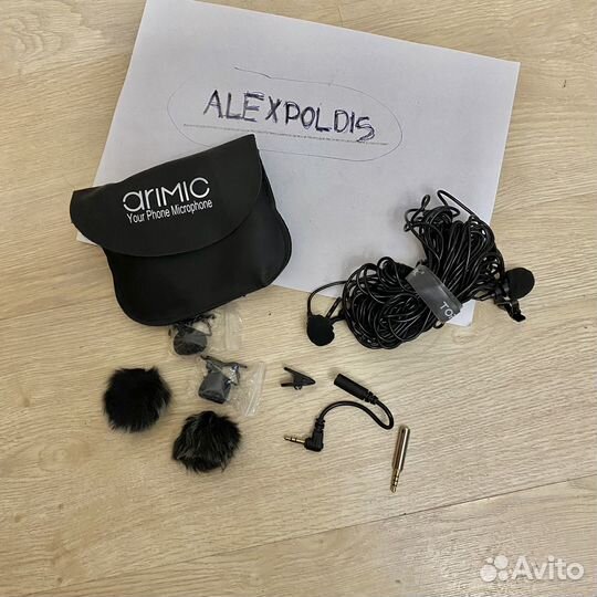 Микрофон петличный arimic, черный