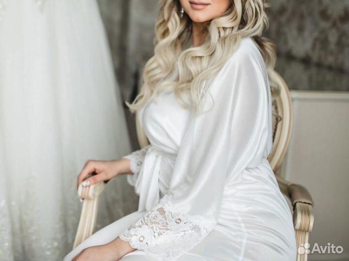 Халат женский шелковый