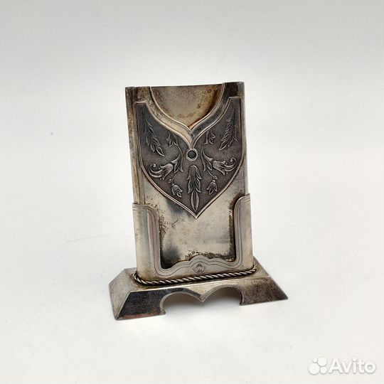 Визитница настольная серебро 925