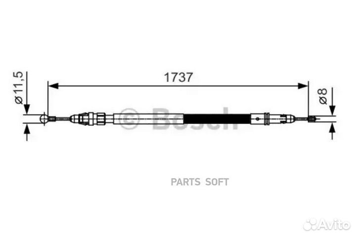 Bosch 1987482008 Тормозной трос