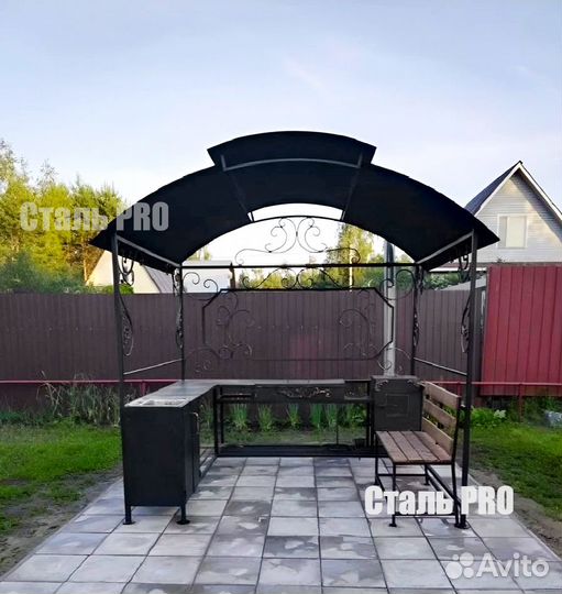 Мангал с крышей