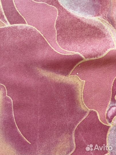 Штора для ванной тканевая розовая Турция