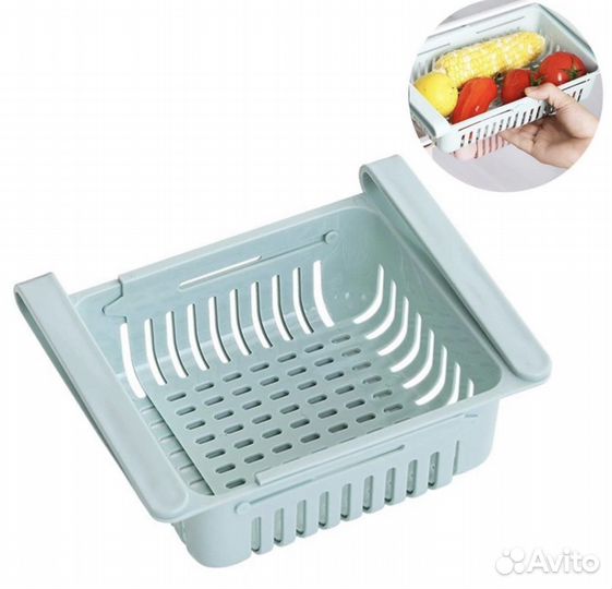 Контейнер-органайзер для холодильника раздвижной
