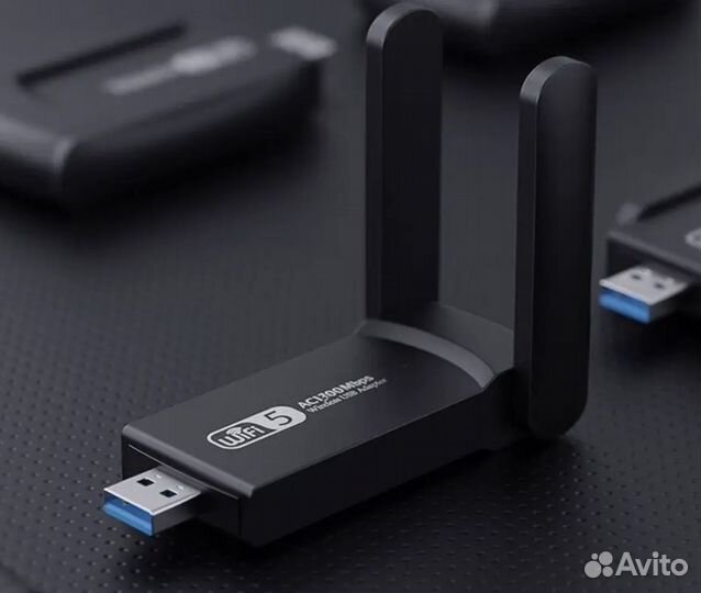 Wi Fi usb адаптер 5G для компьютера 1300Mb/ps вай