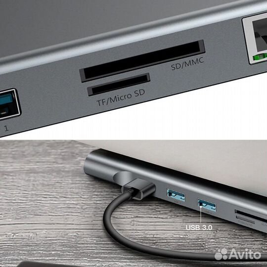 USB-концентратор Хаб-подставка Baseus 9в1