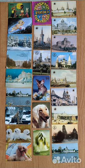 Карманные календарики разных лет
