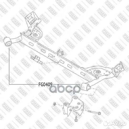 Сайлентблок задней балки nissan Tiida 05- FG0409