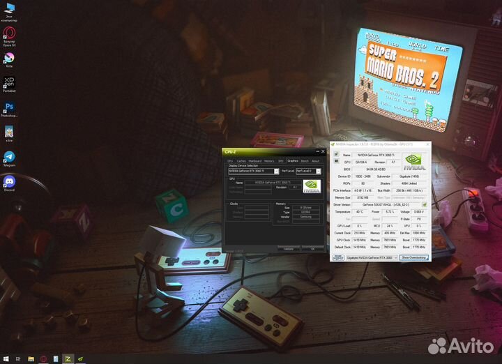 Видеокарта 3060ti gigabyte 8 gb samsung ddr6