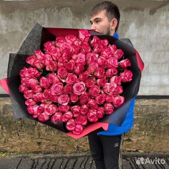 Цветы букеты из эквадор 15 роз-301 розы 24/7