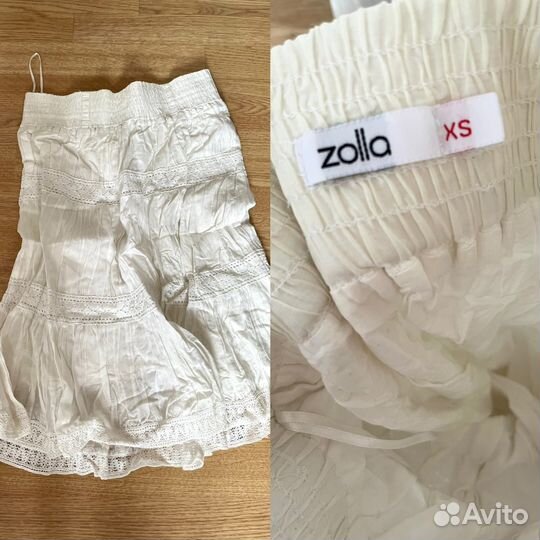Юбка белая длинная Zolla
