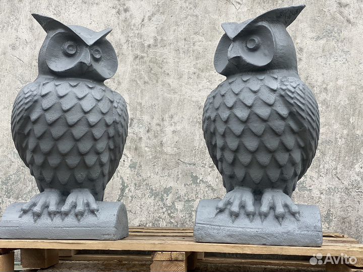 Скульптуры совы, левая и правая