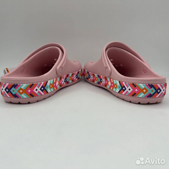 Crocs кроксы с розовым кантом