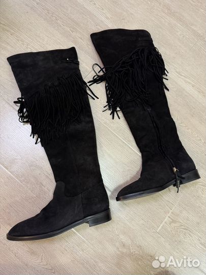 Сапоги замшевые massimo dutti 37