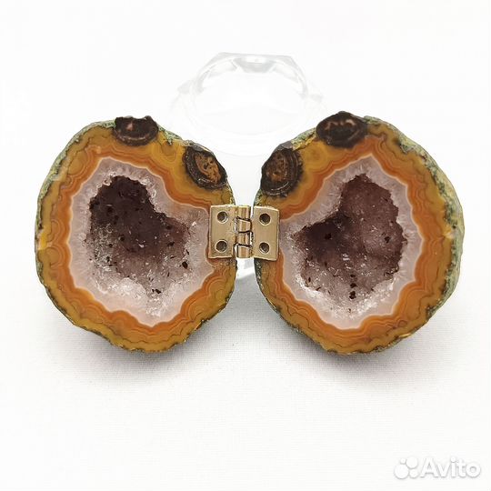 Шкатулка - футляр из натурального агата, жеода