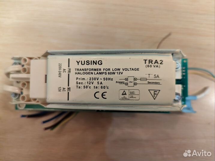 Трансформатор понижающий 220/12 на 60W