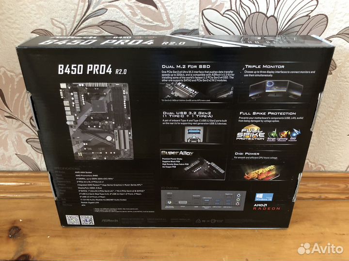 Asrock b450m pro4 r2.0 новая