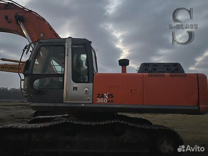 Стекло дверное левое верхнее Hitachi zaxis ZX 130