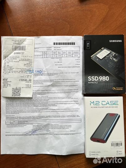 SSD накопитель samsung 980 1тб М.2
