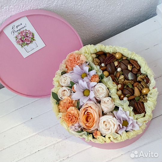 Женские букеты съедобные