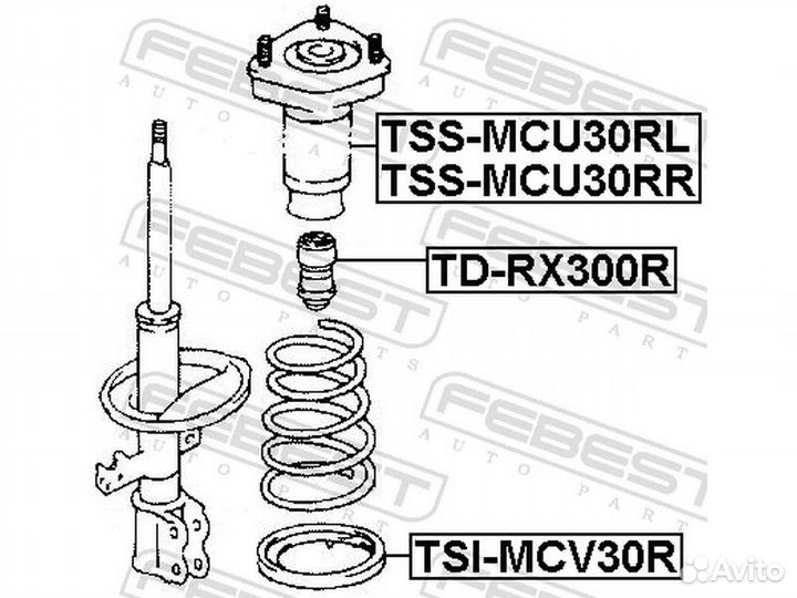 Опора заднего амортизатора левая Febest tssmcu30RL