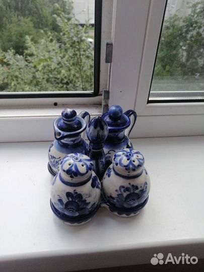 Набор для специй гжель