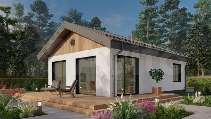 Дом 94,5 м² на участке 8 сот.