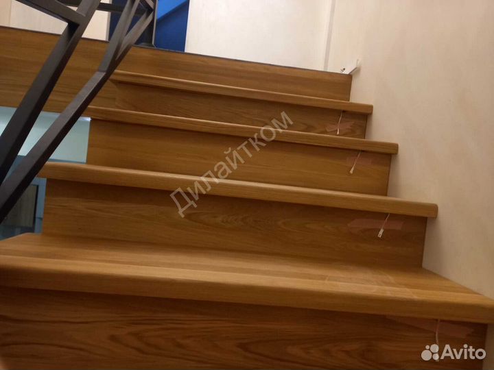 Лестница металлическая с отделкой