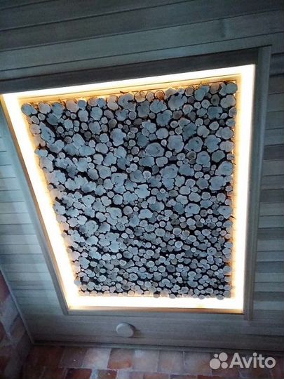 Панно из можжевельника