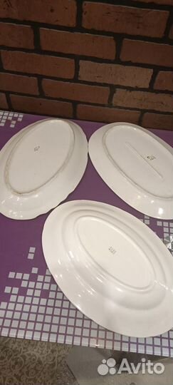 Тарелки овальные и селедочницы